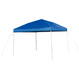 English Elm Commercial Grade 10'x10' Outdoor Pop Up Event Slanted Leg Canopy Tent with Carry Bag