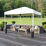 English Elm Commercial Grade 10'x10' Pop Up Event Straight Leg Canopy Tent with Sandbags and Wheeled Case