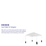 English Elm Commercial Grade 10'x10' Pop Up Event Straight Leg Canopy Tent with Sandbags and Wheeled Case