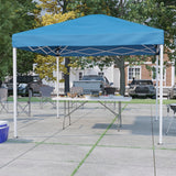 English Elm Commercial Grade Otis 10'x10' Pop Up Event Canopy Tent with Carry Bag and 6-Foot Bi-Fold Folding Table with Carrying Handle - Tailgate Tent Set