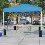 English Elm Commercial Grade Otis 10'x10' Pop Up Canopy Tent with Wheeled Case and 6-Foot Bi-Fold Folding Table with Carrying Handle - Tailgate Tent Set