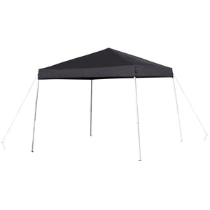 English Elm Commercial Grade 8'x8' Outdoor Pop Up Event Slanted Leg Canopy Tent with Carry Bag
