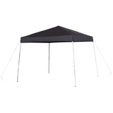 English Elm Commercial Grade 8'x8' Outdoor Pop Up Event Slanted Leg Canopy Tent with Carry Bag