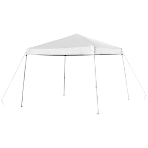 English Elm Commercial Grade 8'x8' Pop Up Event Canopy Tent with Carry Bag and 6-Foot Bi-Fold Folding Table with Carrying Handle - Tailgate Tent Set