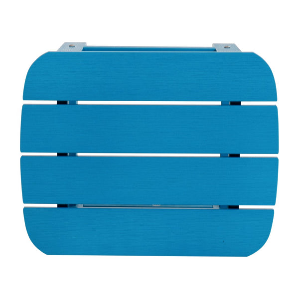 English Elm Commercial Grade All-Weather Poly Resin Wood Commercial Grade Adirondack Side Table