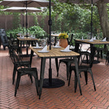 Commercial Grade Commercial Indoor/Outdoor Dining Table with Umbrella Hole, 30