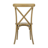 English Elm Commercial Grade Commercial Indoor/Outdoor Wood Look Resin Cross Back Chair