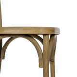 English Elm Commercial Grade Commercial Indoor/Outdoor Wood Look Resin Cross Back Chair