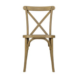 English Elm Commercial Grade Commercial Indoor/Outdoor Wood Look Resin Cross Back Chair