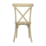 English Elm Commercial Grade Commercial Indoor/Outdoor Wood Look Resin Cross Back Chair