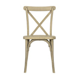 English Elm Commercial Grade Commercial Indoor/Outdoor Wood Look Resin Cross Back Chair