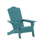 English Elm Adirondack Chair with Cup Holder, Weather Resistant HDPE Adirondack Chair