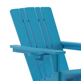 English Elm Adirondack Chair with Cup Holder, Weather Resistant HDPE Adirondack Chair