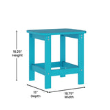 English Elm Commercial Grade Commercial Grade 3-Piece Indoor/Outdoor Set with 2 Contemporary All-Weather HDPE Rocking Chairs and End Table