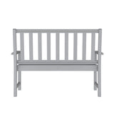 English Elm Commercial Grade Commercial Grade 50" All Weather Indoor/Outdoor Recycled HDPE Bench with Contoured Seat