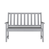 English Elm Commercial Grade Commercial Grade 50" All Weather Indoor/Outdoor Recycled HDPE Bench with Contoured Seat