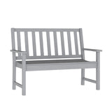 English Elm Commercial Grade Commercial Grade 50" All Weather Indoor/Outdoor Recycled HDPE Bench with Contoured Seat