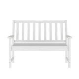 English Elm Commercial Grade Commercial Grade 50" All Weather Indoor/Outdoor Recycled HDPE Bench with Contoured Seat