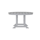 English Elm Commercial Grade Commercial Grade Indoor/Outdoor 48" Round Recycled HDPE Adirondack Dining Table for 4