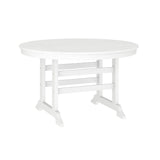 English Elm Commercial Grade Commercial Grade Indoor/Outdoor 48" Round Recycled HDPE Adirondack Dining Table for 4