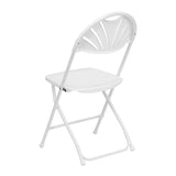 English Elm Commercial Grade Series 650 lb. Capacity Plastic Fan Back Folding Chair