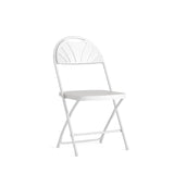 English Elm Commercial Grade Series 650 lb. Capacity Plastic Fan Back Folding Chair