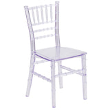 English Elm Commercial Grade Child’s Transparent Crystal Resin Party and Event Chiavari Chair for Commercial & Residential Use