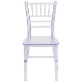 English Elm Commercial Grade Child’s Transparent Crystal Resin Party and Event Chiavari Chair for Commercial & Residential Use