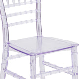 English Elm Commercial Grade Child’s Transparent Crystal Resin Party and Event Chiavari Chair for Commercial & Residential Use