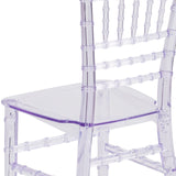 English Elm Commercial Grade Child’s Transparent Crystal Resin Party and Event Chiavari Chair for Commercial & Residential Use