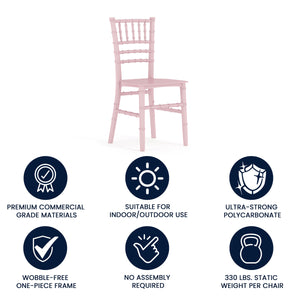 English Elm Commercial Grade Child’s Resin Party and Event Chiavari Chair for Commercial & Residential Use