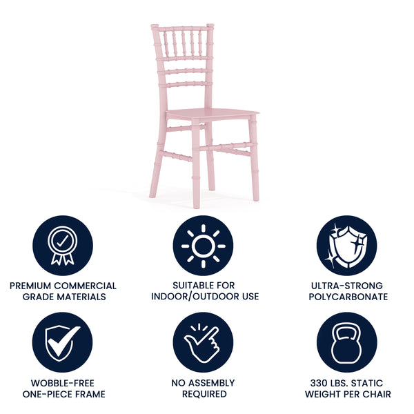 English Elm Commercial Grade Child’s Resin Party and Event Chiavari Chair for Commercial & Residential Use