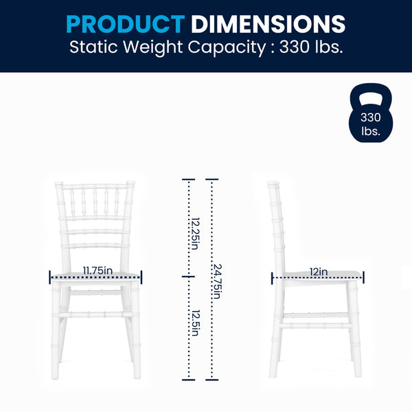 English Elm Commercial Grade Child’s Resin Party and Event Chiavari Chair for Commercial & Residential Use