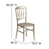 English Elm Commercial Grade Series Resin Stacking Napoleon Chair