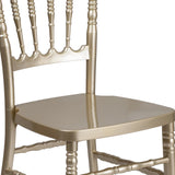 English Elm Commercial Grade Series Resin Stacking Napoleon Chair