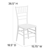 English Elm Commercial Grade PREMIUM Series Matte Resin Stacking Chiavari Chair