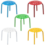 English Elm Commercial Grade Plastic Nesting Stack Stools, 11.5"Height, Colors (5 Pack)