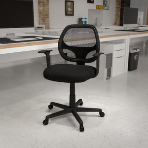 English Elm Commercial Grade Mid-Back Mesh Swivel Ergonomic Task Office Chair with Arms