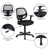 English Elm Commercial Grade Mid-Back Mesh Swivel Ergonomic Task Office Chair with Arms