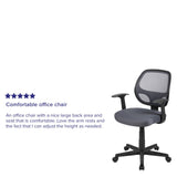 English Elm Commercial Grade Mid-Back Mesh Swivel Ergonomic Task Office Chair with Arms