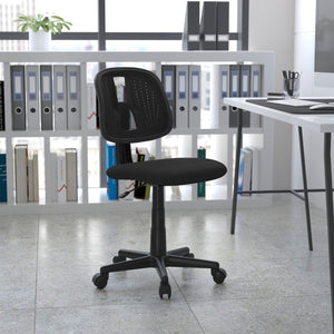 English Elm Commercial Grade Mid-Back Mesh Swivel Task Office Chair with Pivot Back