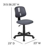 English Elm Commercial Grade Mid-Back Mesh Swivel Task Office Chair with Pivot Back