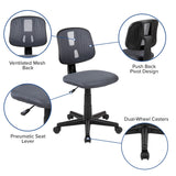 English Elm Commercial Grade Mid-Back Mesh Swivel Task Office Chair with Pivot Back