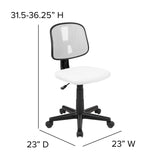 English Elm Commercial Grade Mid-Back Mesh Swivel Task Office Chair with Pivot Back