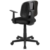 English Elm Commercial Grade Mid-Back Mesh Swivel Task Office Chair with Pivot Back and Arms