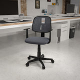 English Elm Commercial Grade Mid-Back Mesh Swivel Task Office Chair with Pivot Back and Arms