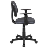 English Elm Commercial Grade Mid-Back Mesh Swivel Task Office Chair with Pivot Back and Arms