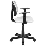 English Elm Commercial Grade Mid-Back Mesh Swivel Task Office Chair with Pivot Back and Arms