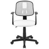 English Elm Commercial Grade Mid-Back Mesh Swivel Task Office Chair with Pivot Back and Arms