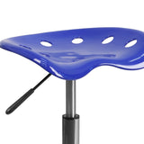 English Elm Vibrant Tractor Seat and Chrome Stool